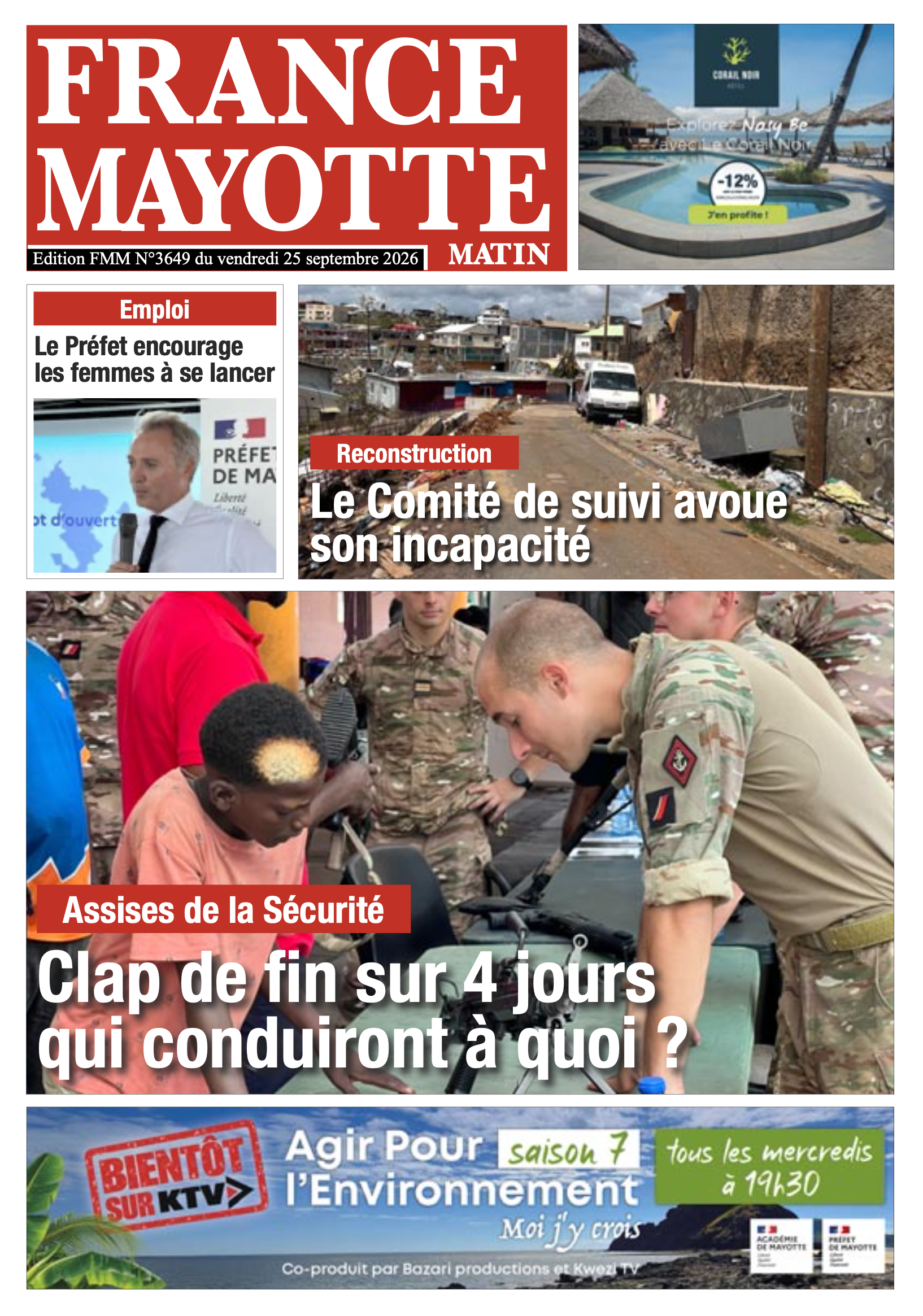 Votre France Mayotte Matin vient de paraître