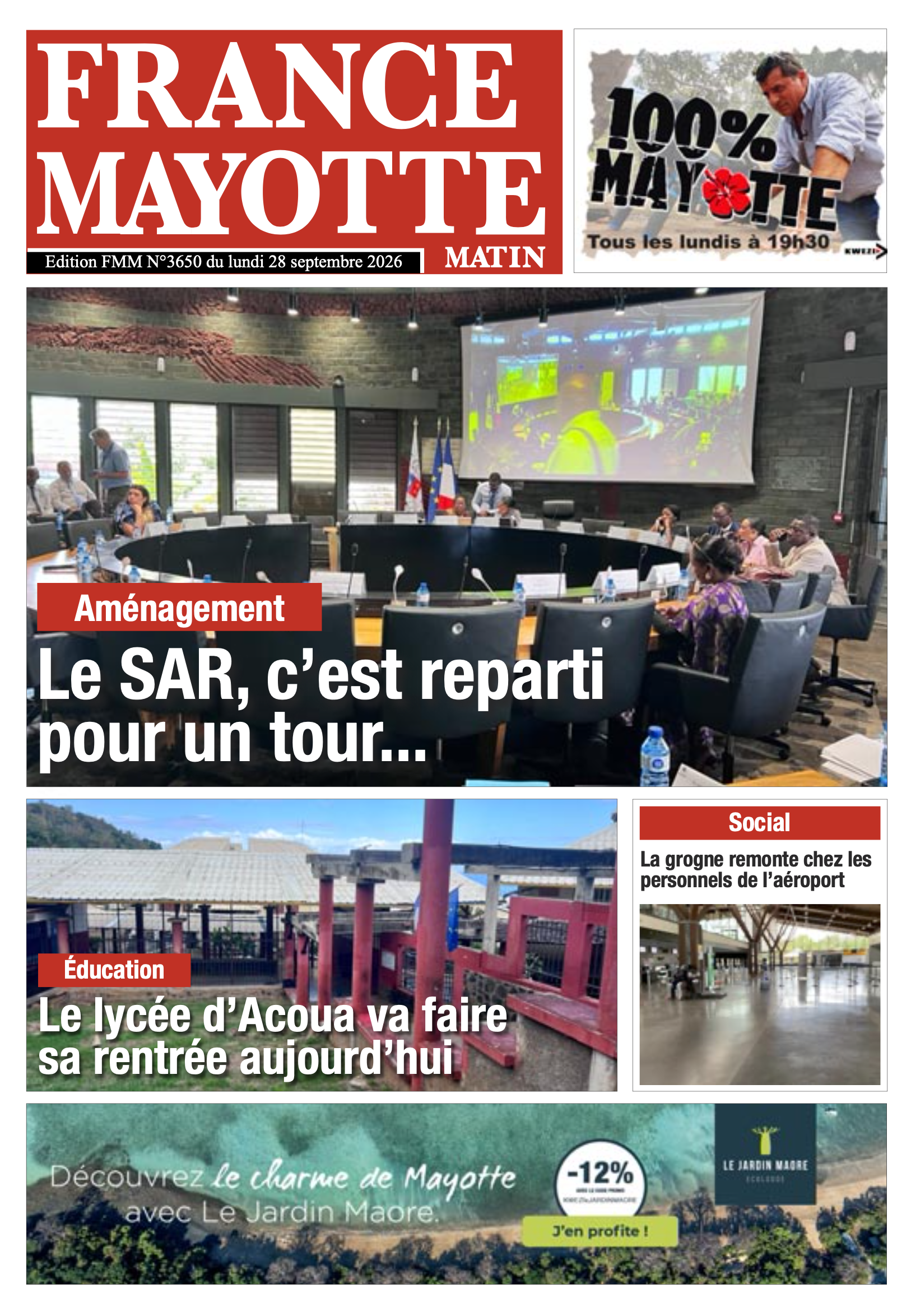 Votre France Mayotte Matin vient de paraître