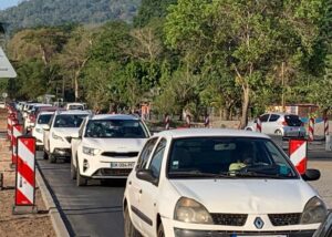 Circulation dense à Mamoudzou en raison des travaux du réseau Caribus