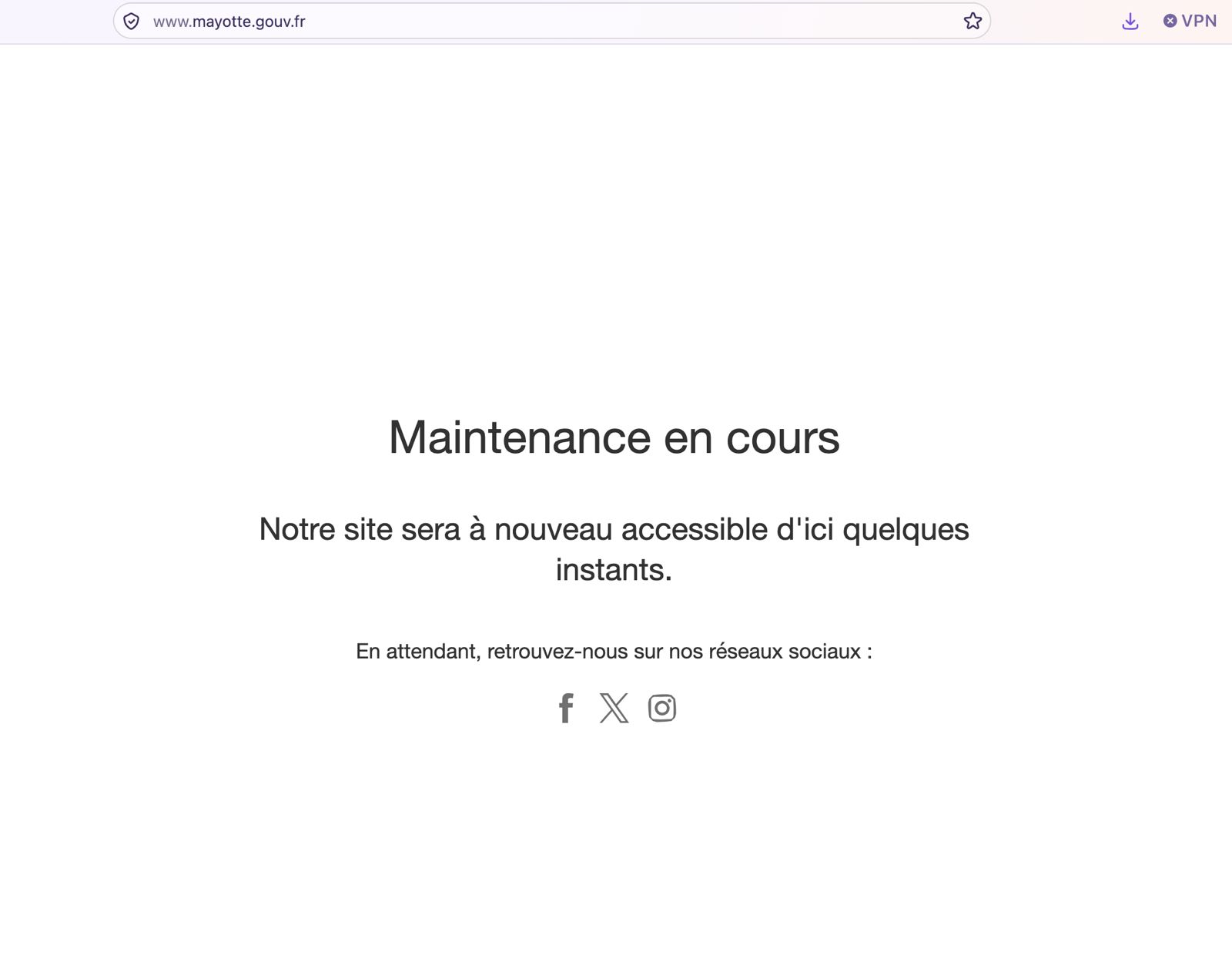 Le site de la préfecture de Mayotte inaccessible