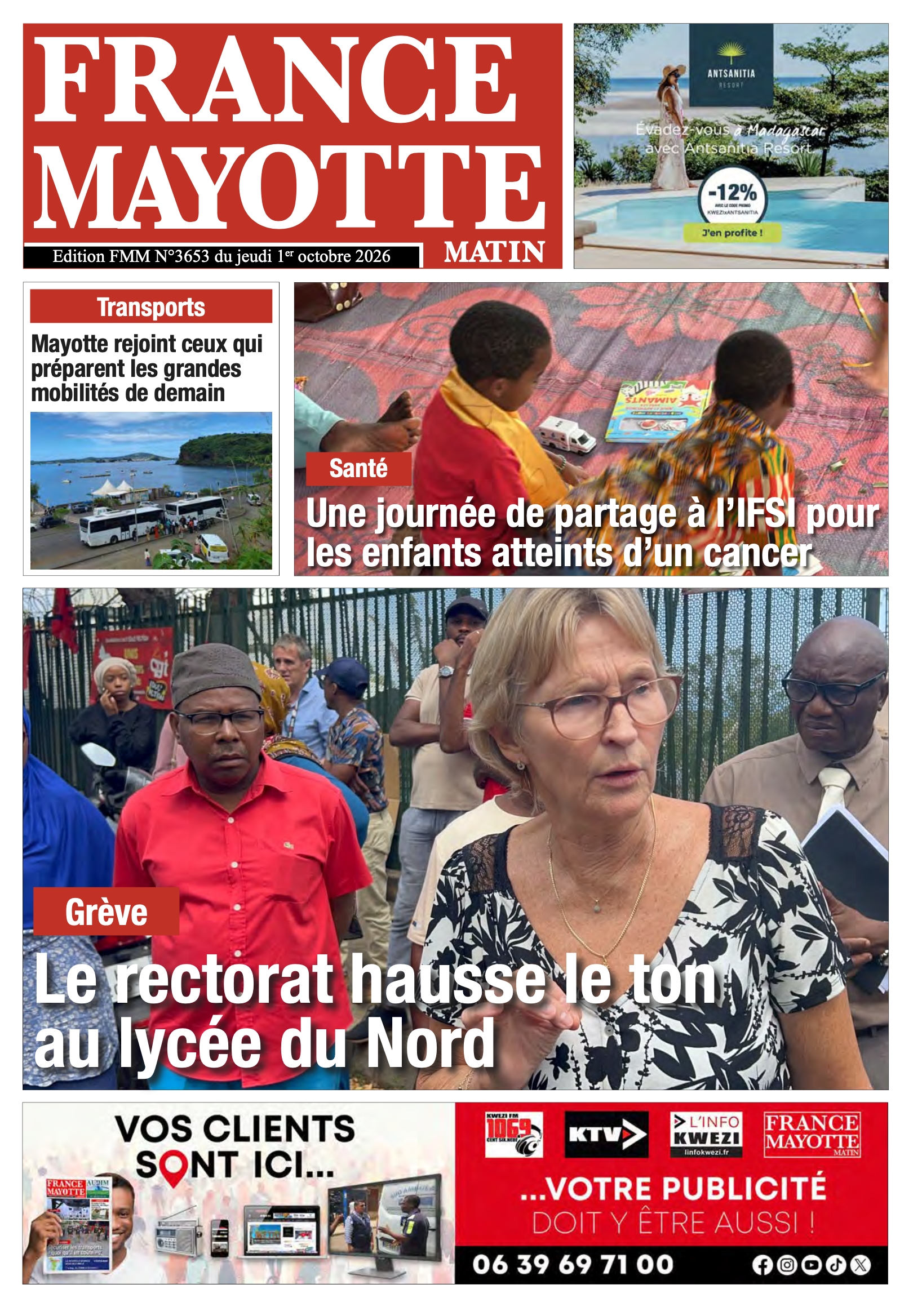 Votre France Mayotte Matin vient de paraître