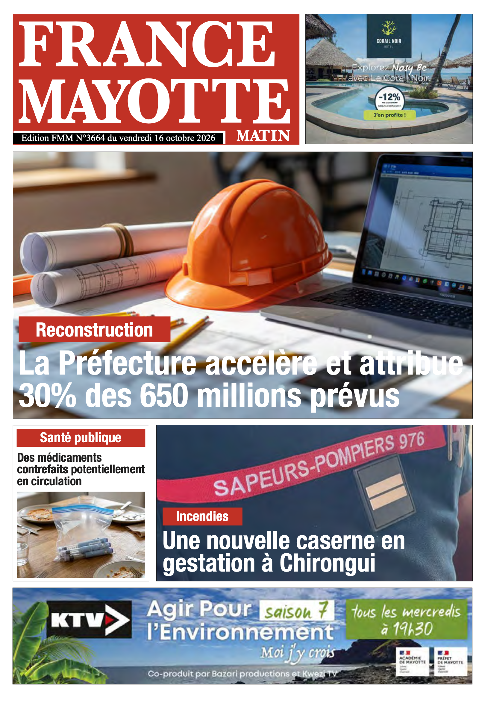 Votre France Mayotte Matin vient de paraître