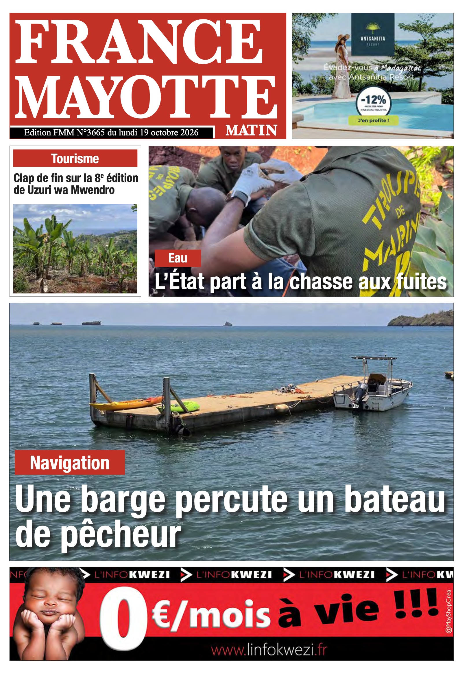 Votre France Mayotte Matin vient de paraître