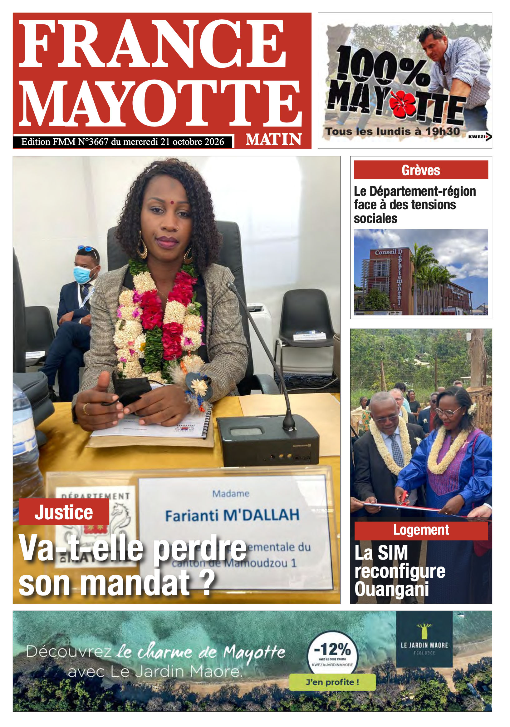 Votre France Mayotte Matin vient de paraître