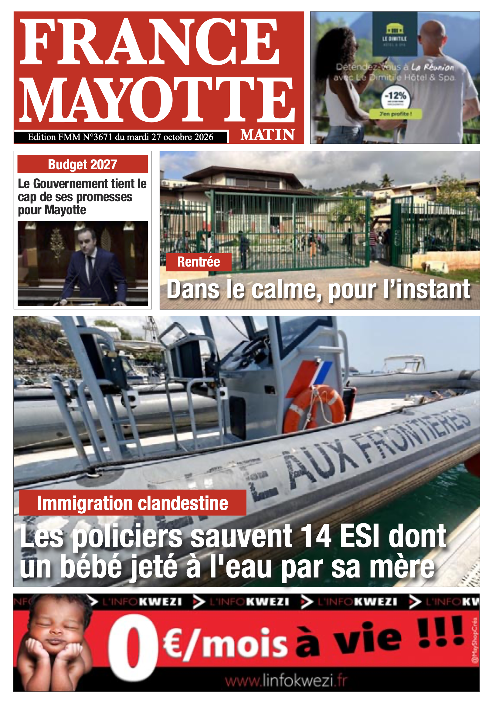 Votre France Mayotte Matin vient de paraître