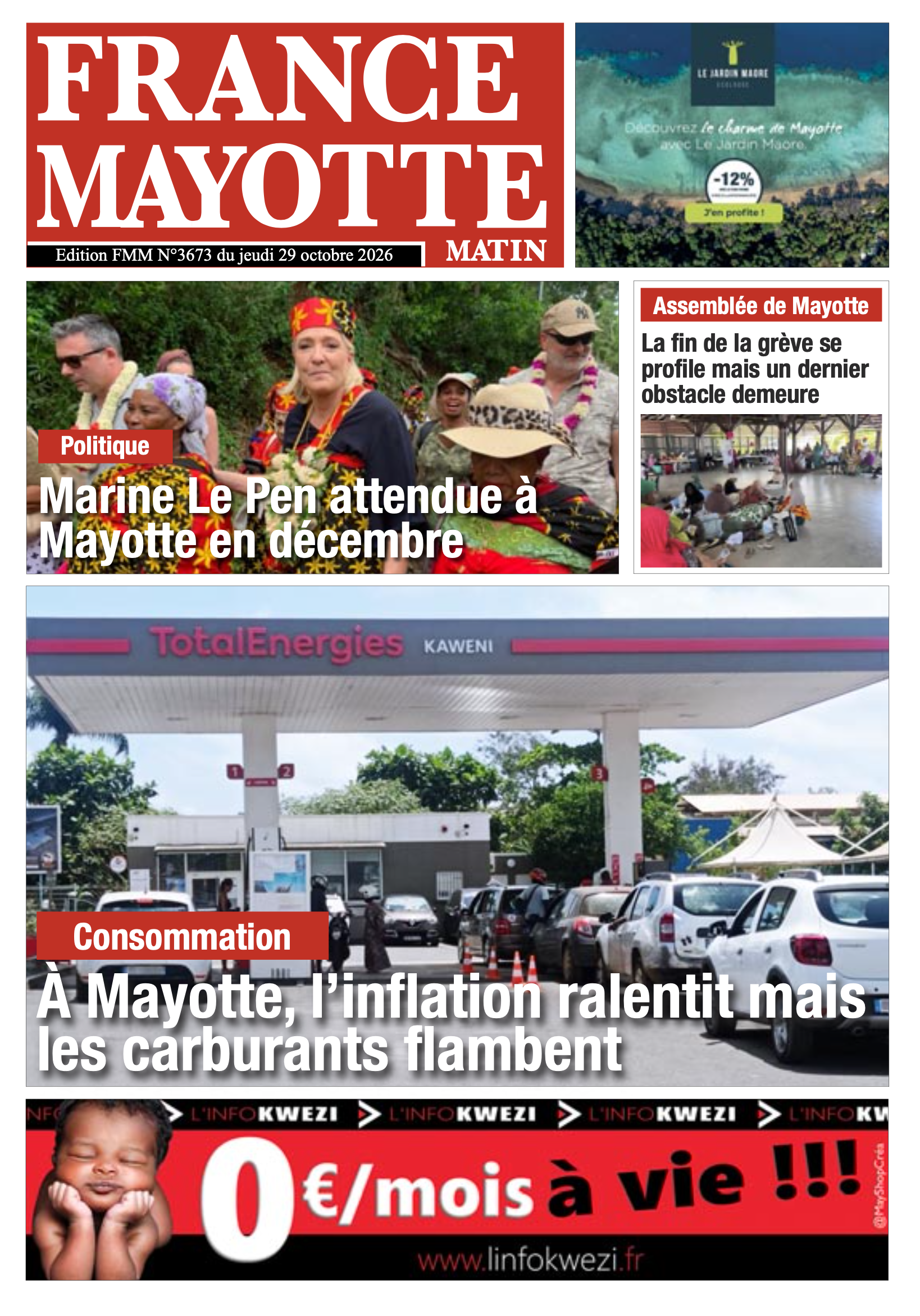 Votre France Mayotte Matin vient de paraître