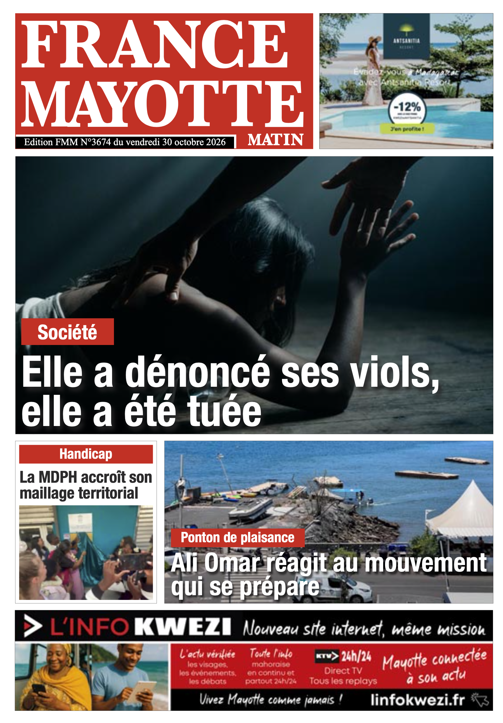 Votre France Mayotte Matin vient de paraître