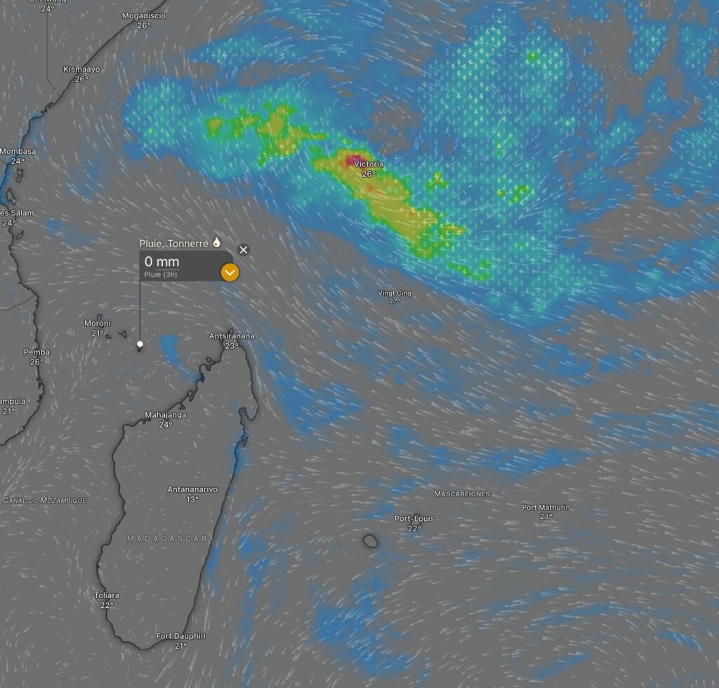 Zone dépressionnaire surveillée près des Seychelles avec un risque de formation de tempête tropicale dans le sud-ouest de l’océan Indien